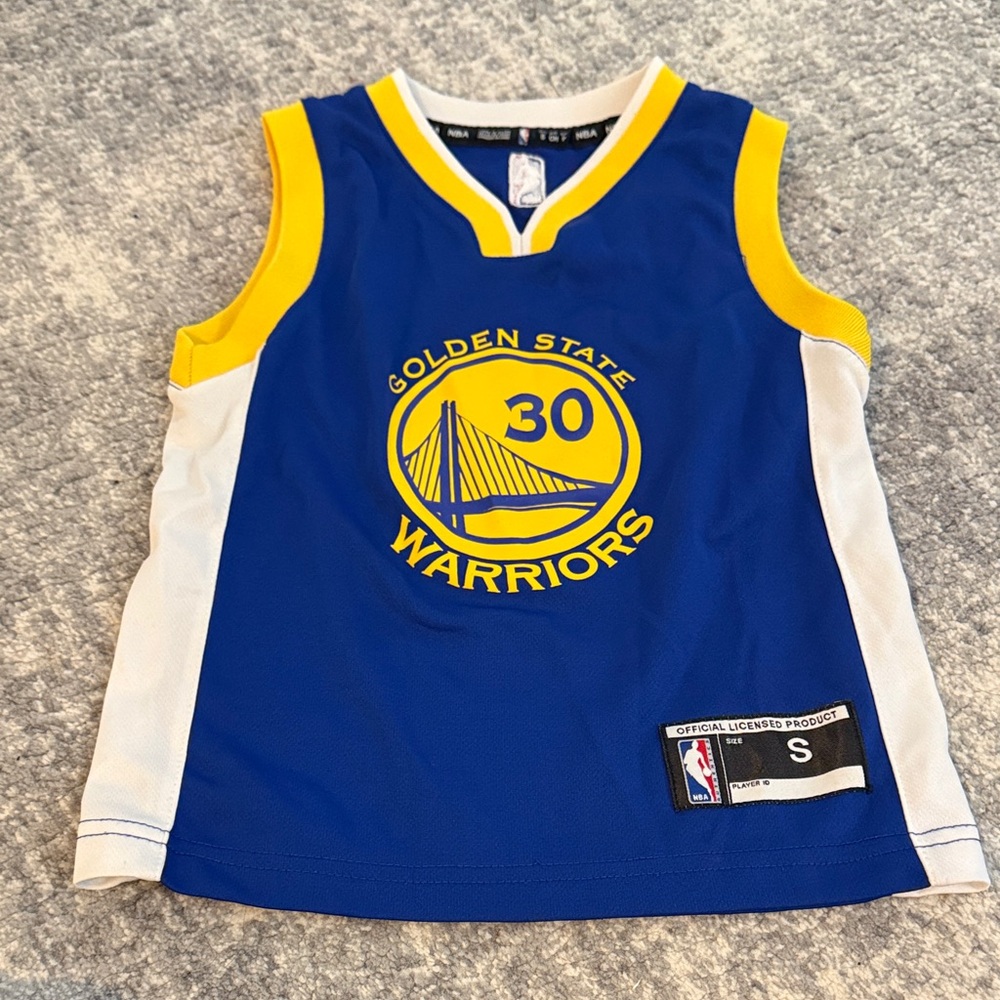 Golden State Warriors Curry Kids Blue and Yellow Jersey
